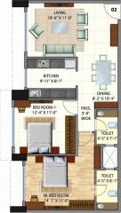 Omkar Meridia (2BHK+2T (1,256 sq ft) 1256 sq ft) Omkar Meridia (2BHK+2T (1,256 sq ft) 1256 sq ft)