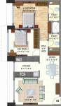 Omkar Meridia (2BHK+2T (1,260 sq ft) 1260 sq ft)