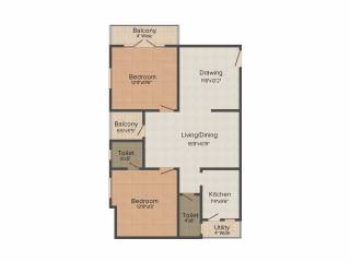 Krishna Platinum Park (2BHK+2T (1,272 sq ft) 1272 sq ft) Krishna Platinum Park (2BHK+2T (1,272 sq ft) 1272 sq ft)