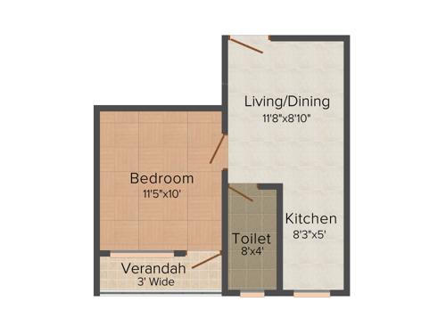 Sharanam Savera (1BHK+1T (510 sq ft) 510 sq ft)