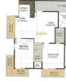 AR Elite Hormavu (2BHK+2T (1,149 sq ft) 1149 sq ft)