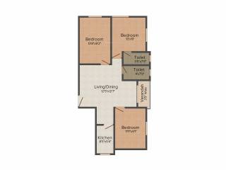 Sharanam Savera (3BHK+2T (1,070 sq ft) 1070 sq ft)