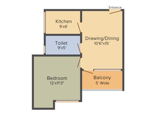 Le Solitairian Solitairian Estate (1BHK+1T (670 sq ft) 670 sq ft)
