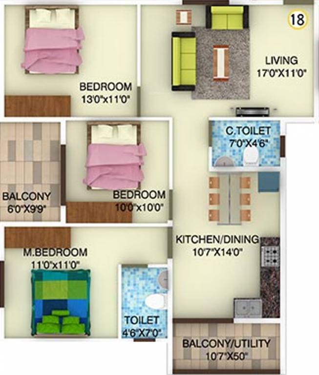DS DSMAX SCARLET (3BHK+2T (1,418 sq ft) 1418 sq ft) DS DSMAX SCARLET (3BHK+2T (1,418 sq ft) 1418 sq ft)