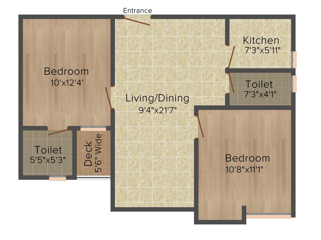 Martin Royal Signature (2BHK+2T (911 sq ft) 911 sq ft)