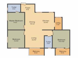 Vaishnavi Gardenia (3BHK+3T (1,433 sq ft) 1433 sq ft) Vaishnavi Gardenia (3BHK+3T (1,433 sq ft) 1433 sq ft)