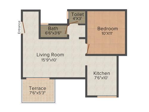 Vastu River Valley (1BHK+1T (588 sq ft) 588 sq ft)