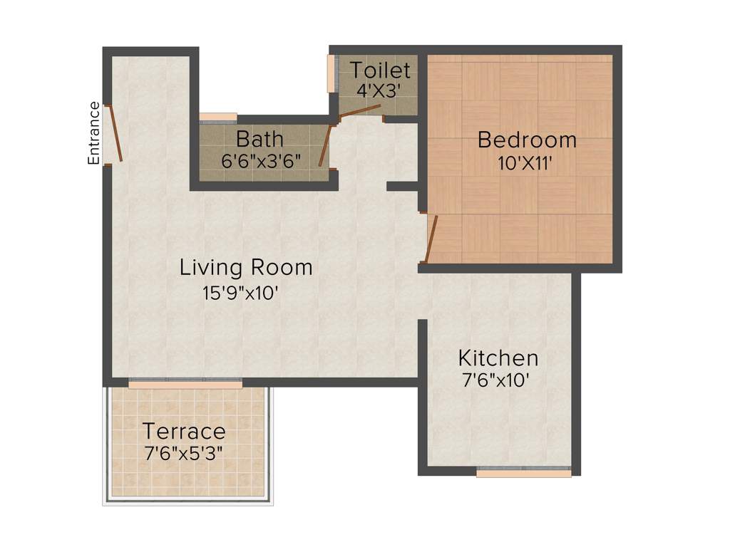 Vastu River Valley (1BHK+1T (588 sq ft) 588 sq ft)