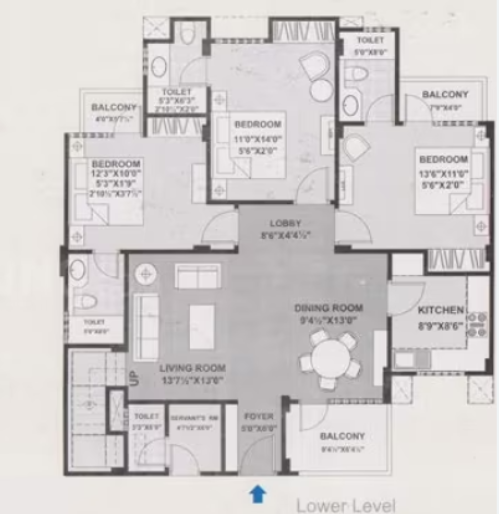 iris Floor Plan Lower Level Duplex Plan