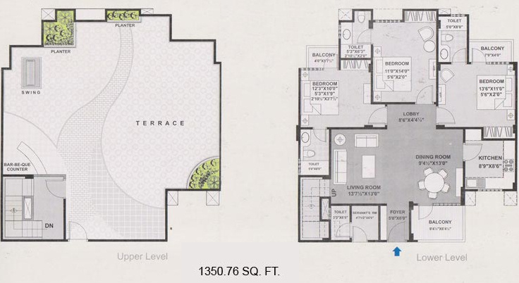 Mahima Mahima Iris (3BHK+4T (1,350 sq ft) + Servant Room 1350 sq ft)