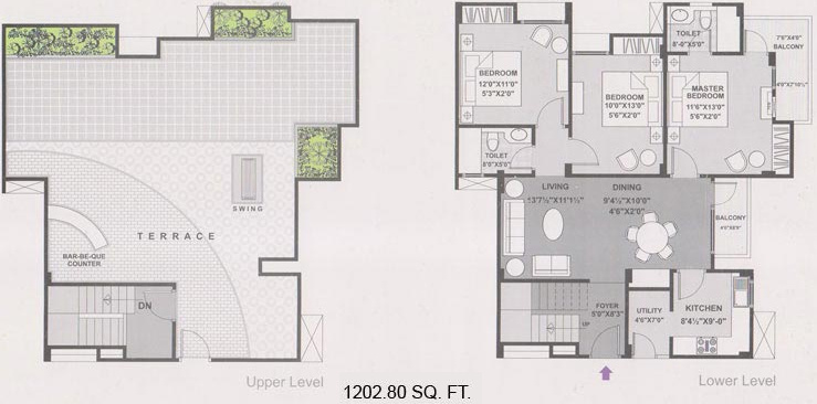 Mahima Mahima Iris (3BHK+3T (1,202 sq ft) 1202 sq ft)