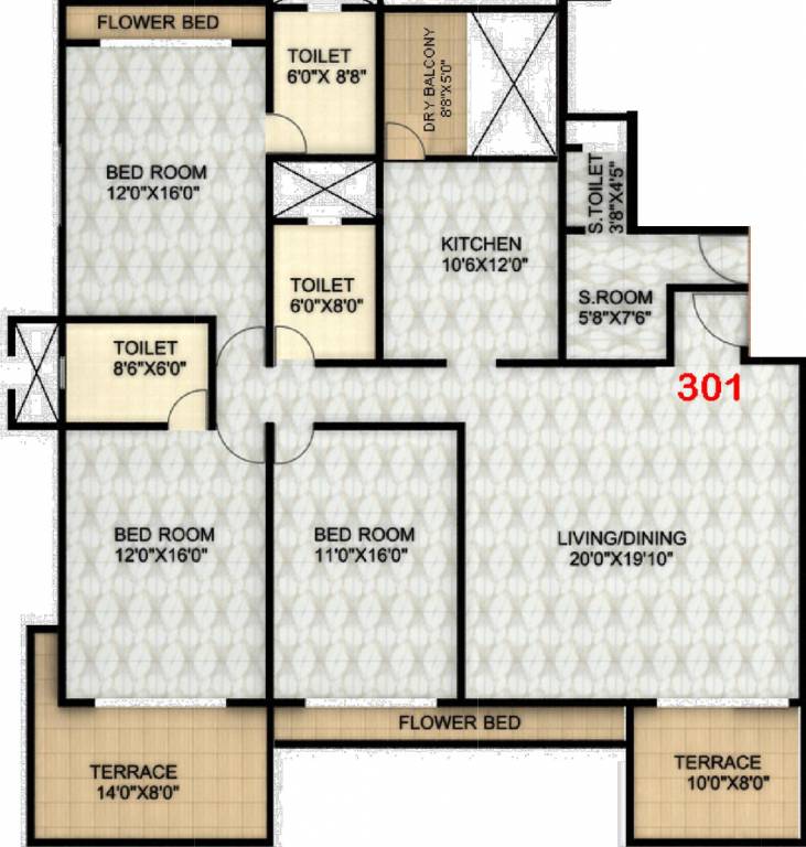 Global Precioso (3BHK+3T (2,266 sq ft) 2266 sq ft)