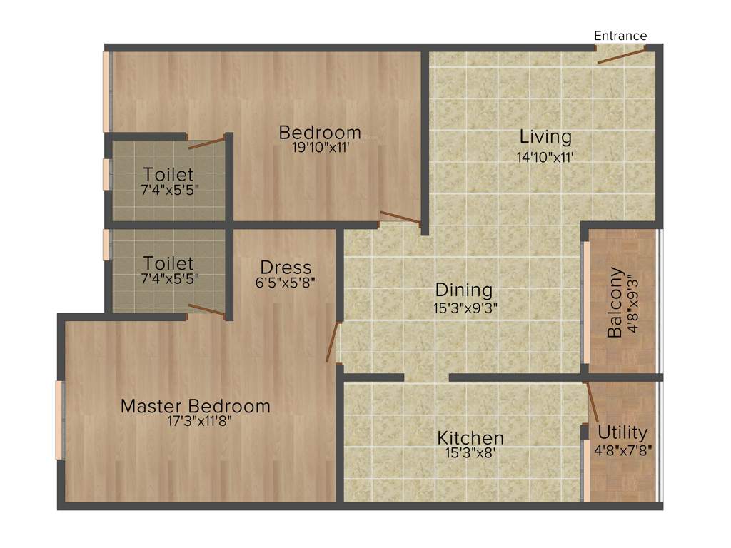 Vishnu Parimala SkyView (2BHK+2T (1,386 sq ft) 1386 sq ft)