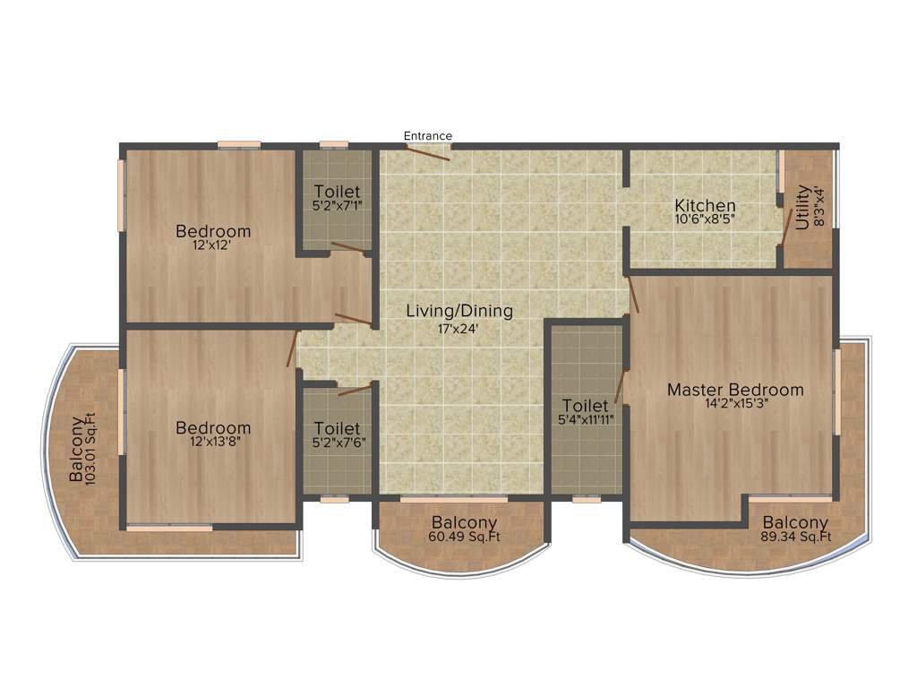 Vishnu Parimala SkyView (3BHK+3T (1,854 sq ft) 1854 sq ft)