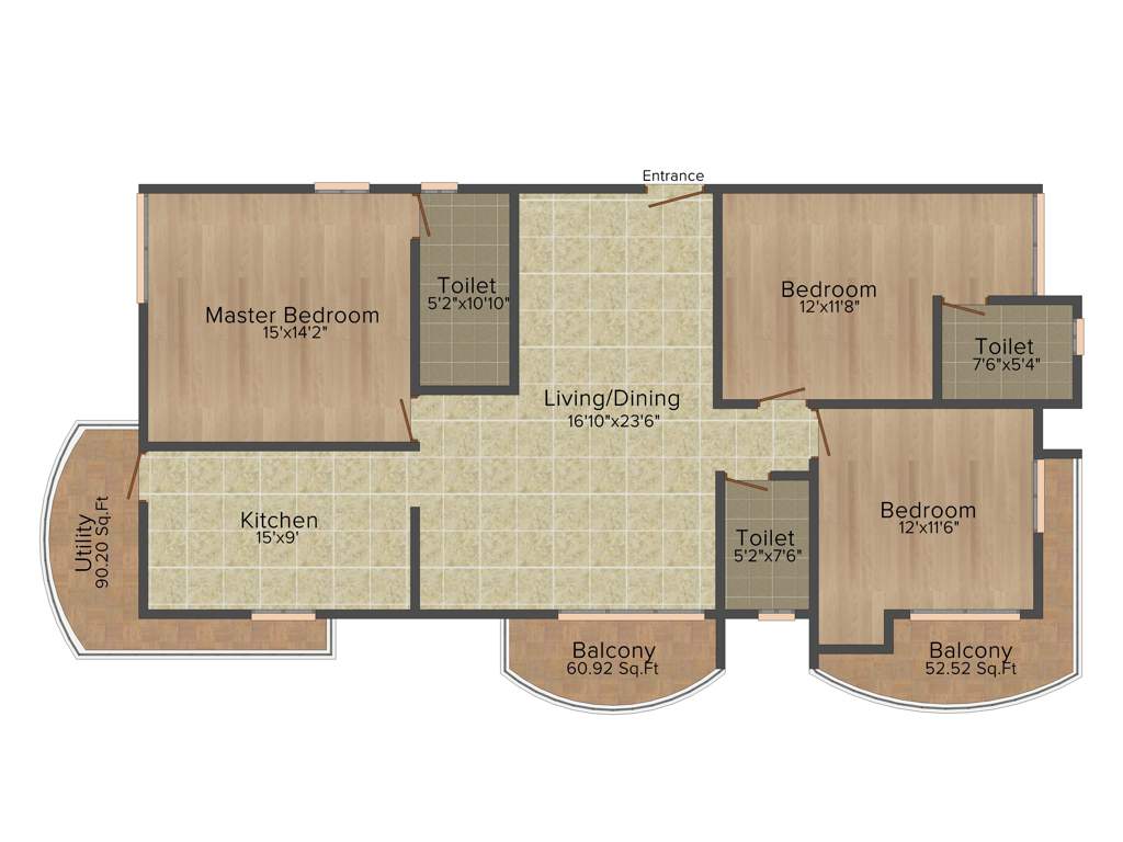 Vishnu Parimala SkyView (3BHK+3T (1,850 sq ft) 1850 sq ft)