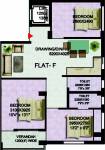 Red Doyeeta (3BHK+2T (1,005 sq ft) 1005 sq ft)