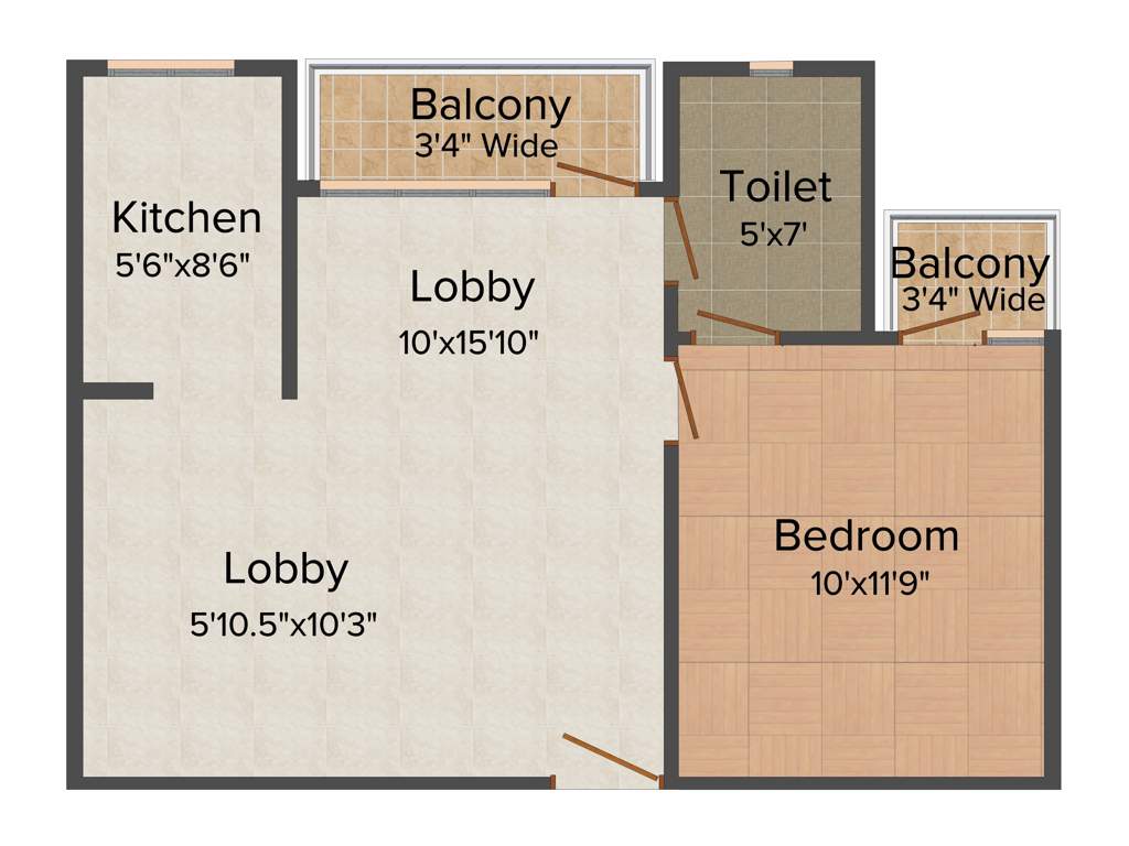 LandCraft River Heights (1BHK+1T (720 sq ft) 720 sq ft)