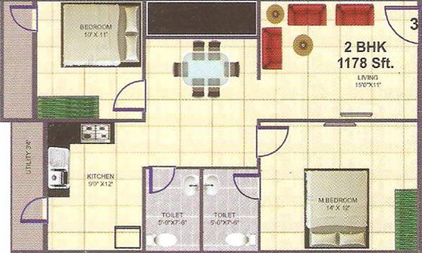 Neha Sadan (2BHK+2T (1,178 sq ft) 1178 sq ft) Neha Sadan (2BHK+2T (1,178 sq ft) 1178 sq ft)