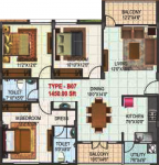 Malibu Rising City (3BHK+2T (1,450 sq ft) 1450 sq ft) Malibu Rising City (3BHK+2T (1,450 sq ft) 1450 sq ft)