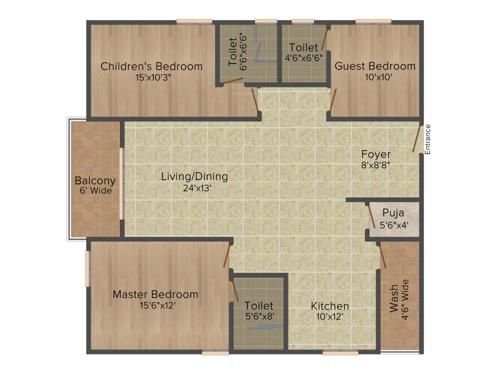 Aryamitra Crest (3BHK+3T (1,810 sq ft) Pooja Room 1810 sq ft) Aryamitra Crest (3BHK+3T (1,810 sq ft) Pooja Room 1810 sq ft)