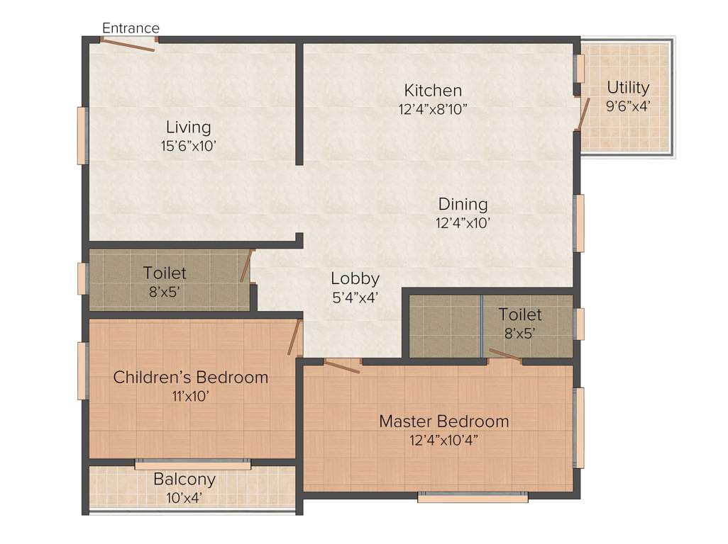 Nagamani Sai Sunshine (2BHK+2T (1,132 sq ft) 1132 sq ft)
