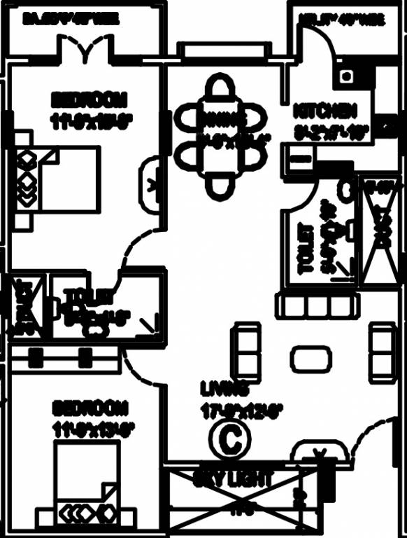 Kataria Royale (2BHK+2T (1,208 sq ft) 1208 sq ft) Kataria Royale (2BHK+2T (1,208 sq ft) 1208 sq ft)