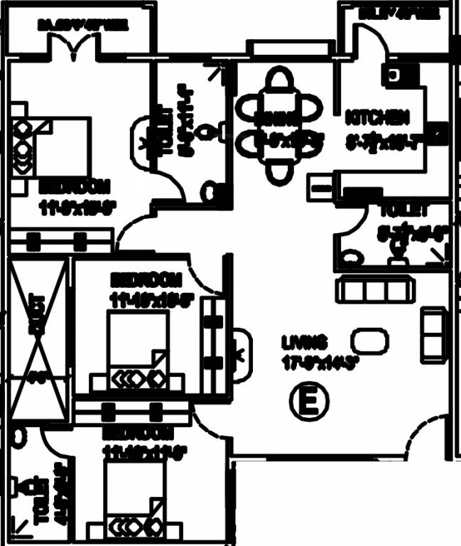 Kataria Royale (3BHK+3T (1,581 sq ft) 1581 sq ft) Kataria Royale (3BHK+3T (1,581 sq ft) 1581 sq ft)