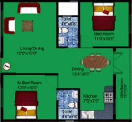 DS DSMAX SCION (2BHK+2T (1,086 sq ft) 1086 sq ft)