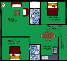 DS DSMAX SCION (2BHK+2T (1,080 sq ft) 1080 sq ft)