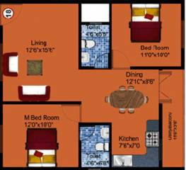 DS DSMAX SCION (2BHK+2T (1,070 sq ft) 1070 sq ft)