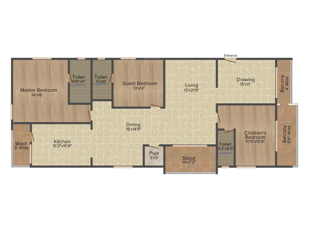 Aryamitra Aryamitra Verbena (3BHK+3T (2,644 sq ft) + Pooja Room 2644 sq ft)