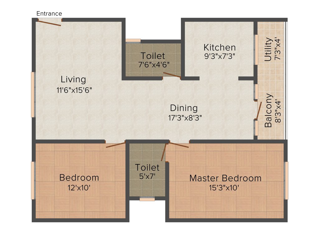 Dhathri Elite (2BHK+2T (1,150 sq ft) 1150 sq ft)