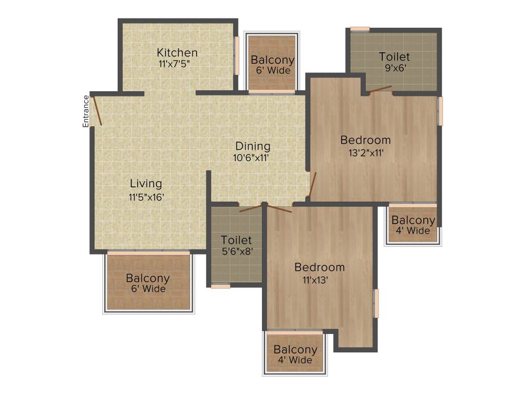 B M Gupta Developers Elegant Heights (2BHK+2T (1,203 sq ft) 1203 sq ft)