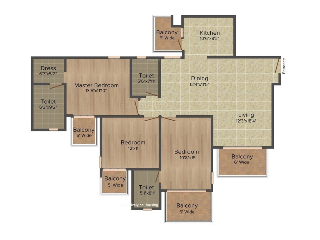 B M Gupta Developers Elegant Heights (3BHK+3T (1,640 sq ft) 1640 sq ft)