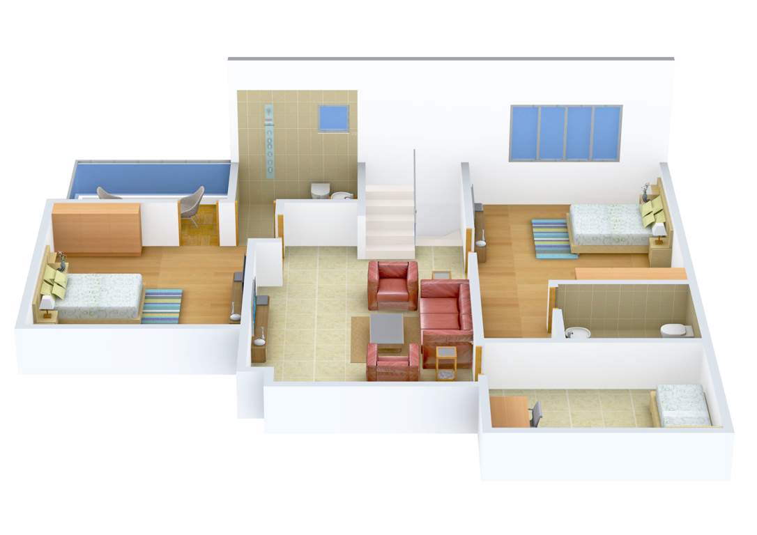 Aurelia Palm Vistas (3BHK+3T (2,400 sq ft) Study Room 2400 sq ft)