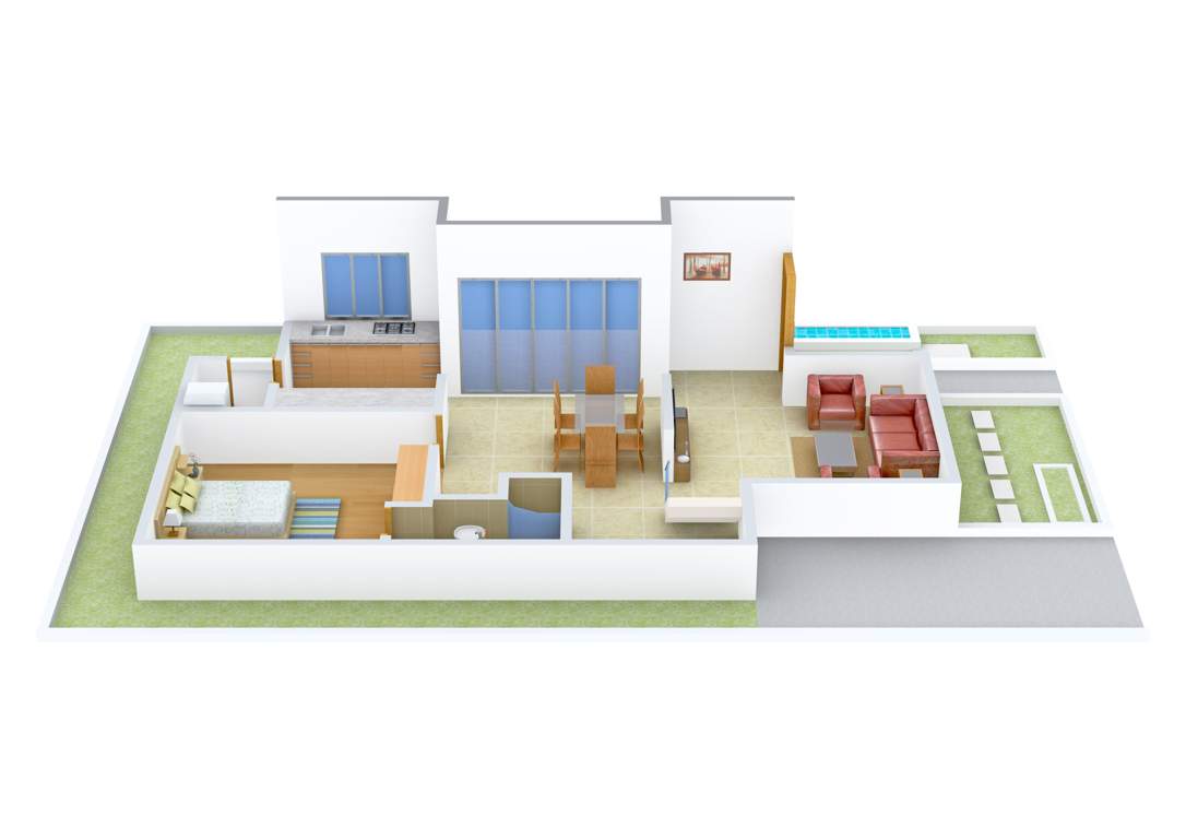 Aurelia Palm Vistas (3BHK+3T (1,850 sq ft) 1850 sq ft)