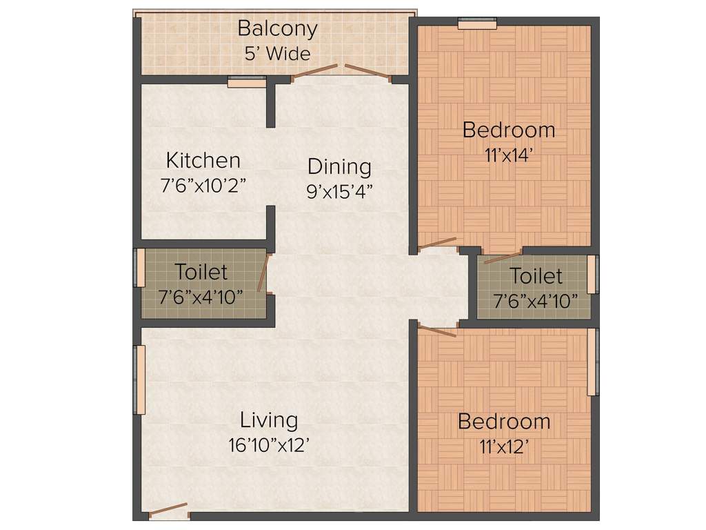 SLV Raj Driva (2BHK+2T (1,174 sq ft) 1174 sq ft)
