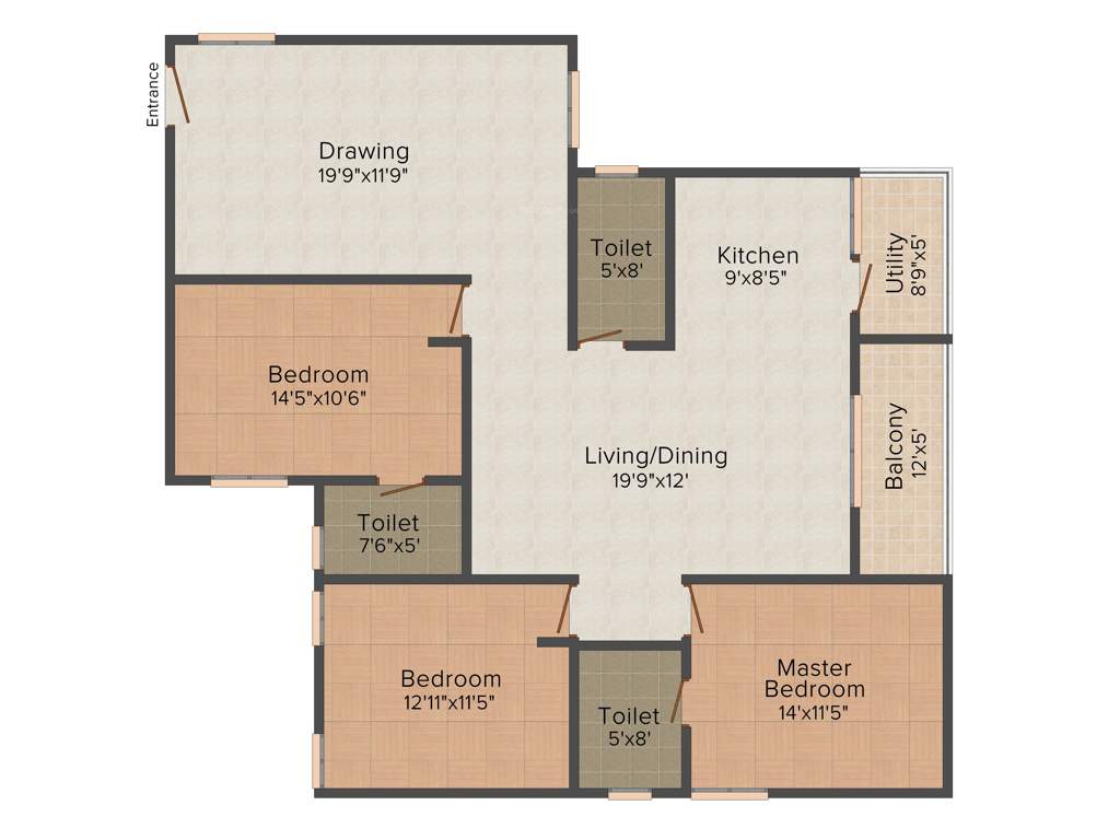 ECMAS Pebbles Bay (3BHK+3T (1,704 sq ft) 1704 sq ft)