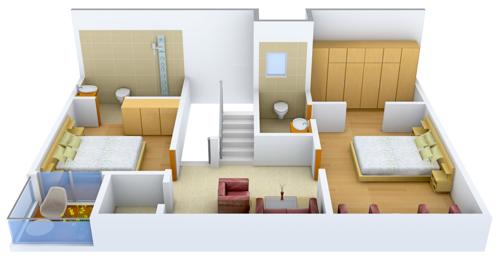 Modi Villa Orchids (3BHK+3T (1,820 sq ft)   Pooja Room 1820 sq ft)