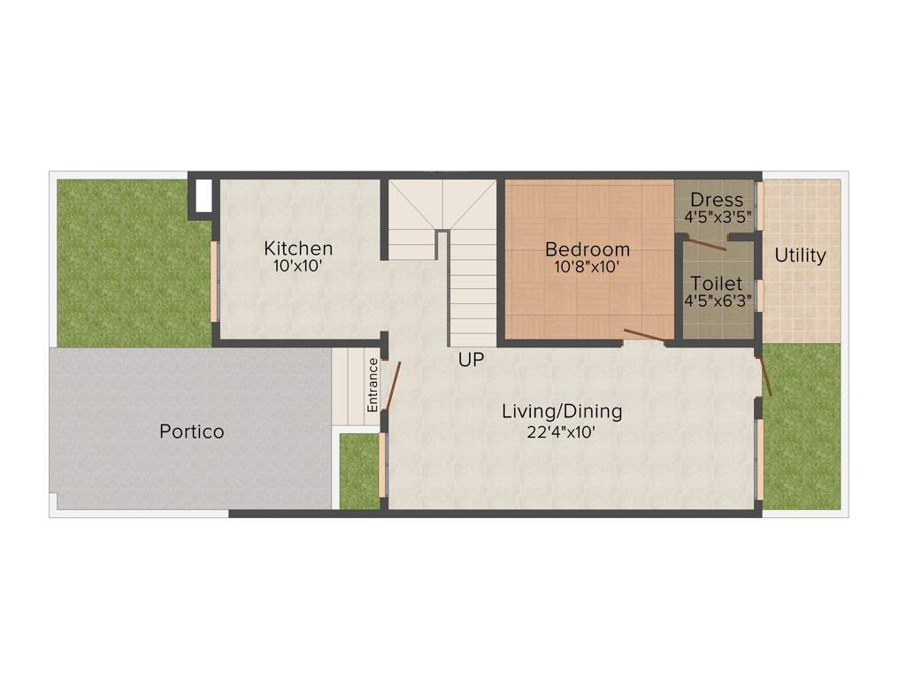 Modi Villa Orchids (3BHK+3T (1,585 sq ft)   Pooja Room 1585 sq ft)