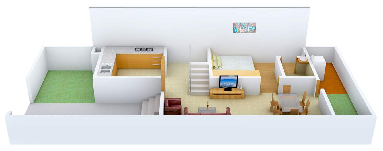 Modi Villa Orchids (3BHK+3T (1,585 sq ft)   Pooja Room 1585 sq ft)