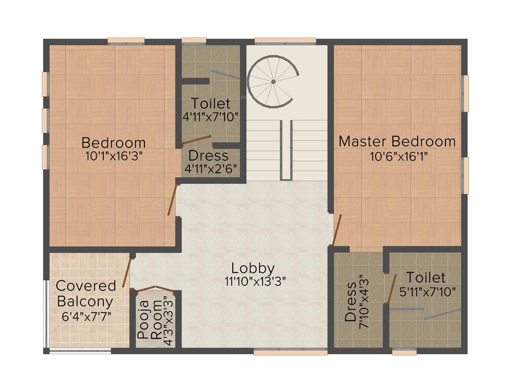 Modi Villa Orchids (3BHK+4T (1,940 sq ft)   Pooja Room 1940 sq ft)