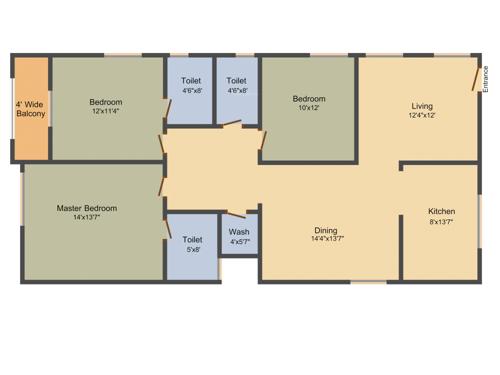 Riddhi Tulip (3BHK+3T (1,822 sq ft) 1822 sq ft) Riddhi Tulip (3BHK+3T (1,822 sq ft) 1822 sq ft)