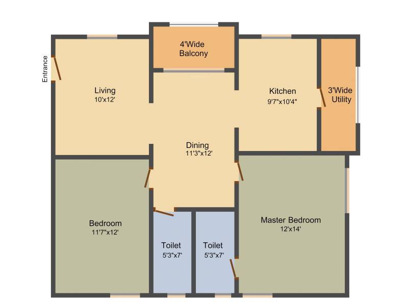 Riddhi Tulip (2BHK+2T (1,189 sq ft) 1189 sq ft)