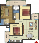 KLJ Platinum Floors (3BHK+2T (1,112 sq ft) 1112 sq ft)