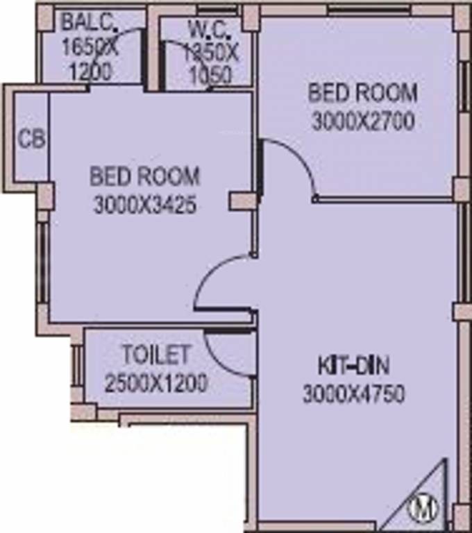 Sen Charuchhaya (2BHK+2T (698 sq ft) 698 sq ft)