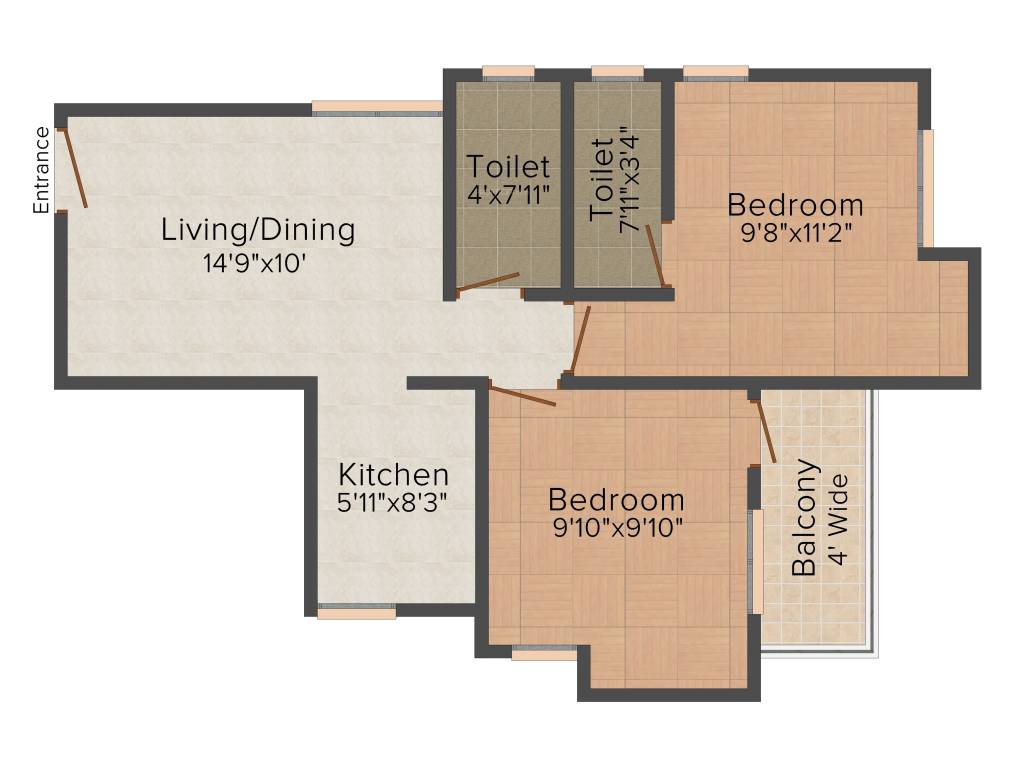 Sen Charuchhaya (2BHK+2T (850 sq ft) 850 sq ft) Sen Charuchhaya (2BHK+2T (850 sq ft) 850 sq ft)
