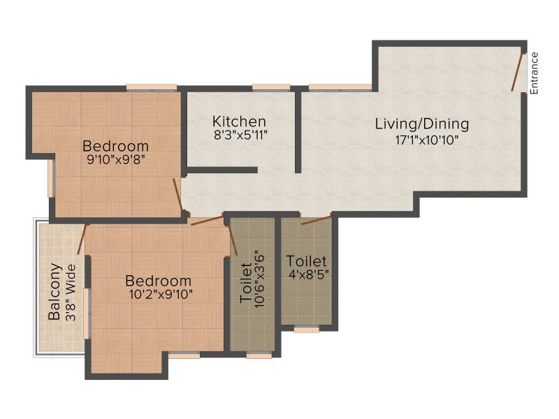 Sen Charuchhaya (2BHK+2T (879 sq ft) 879 sq ft)