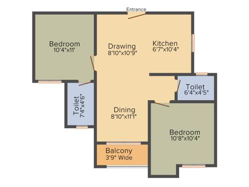 Star Green Tower (2BHK+2T (983 sq ft) 983 sq ft) Star Green Tower (2BHK+2T (983 sq ft) 983 sq ft)