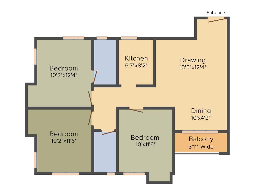 Star Green Tower (3BHK+2T (1,349 sq ft) 1349 sq ft)